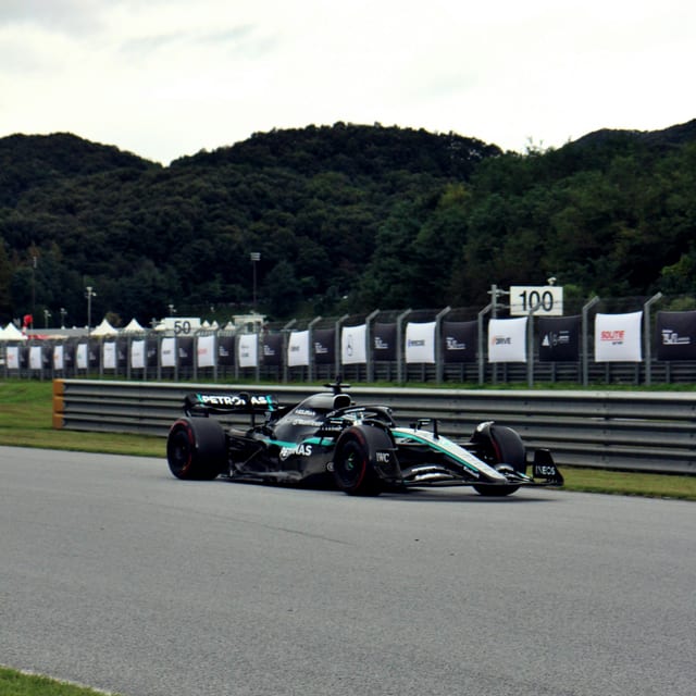 Formula One race car on track