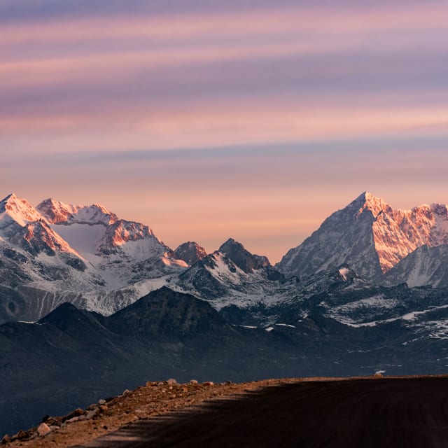 Mountain range at sunrise